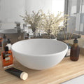 Lavabo de lujo redondo cerámica azul claro mate 32,5x14 cm