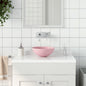 Light Blue Ceramic Round Bathroom Sink