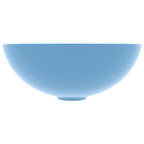Lavabo de cuarto de baño redondo cerámica azul claro