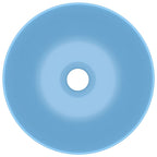 Lavabo de cuarto de baño redondo cerámica azul claro