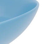 Lavabo de cuarto de baño redondo cerámica azul claro
