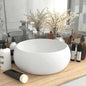 Luxury round matt light blue ceramic basin 40x15 cm