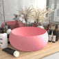 Luxury round matt light blue ceramic basin 40x15 cm