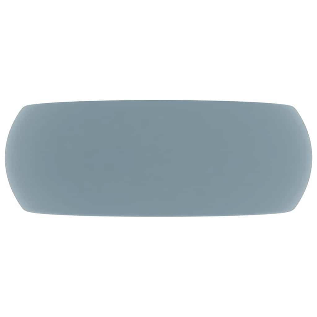 Lavabo de lujo redondo cerámica azul claro mate 40x15 cm