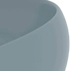 Lavabo de lujo redondo cerámica azul claro mate 40x15 cm