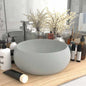 Luxury round matt light blue ceramic basin 40x15 cm