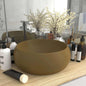 Luxury round matt light blue ceramic basin 40x15 cm