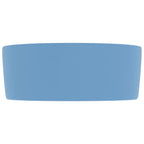 Lavabo de lujo redondo cerámica azul claro mate 40x15 cm