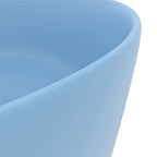 Lavabo de lujo redondo cerámica azul claro mate 40x15 cm