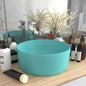Round Luxury Light Blue Matte Ceramic Basin 40x15 cm