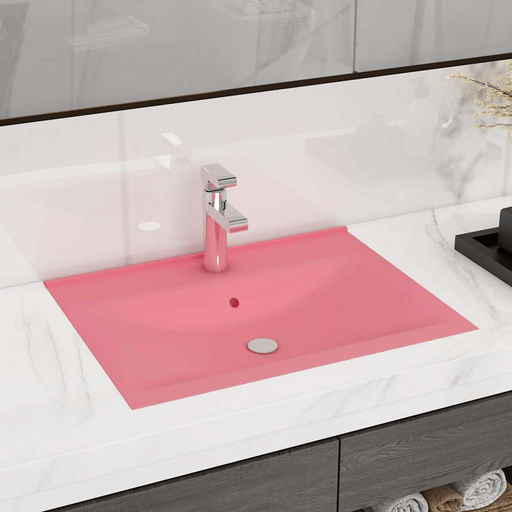 Luxury Wash Basin Tap Hole Dark Brown Ceramic 60x46 cm