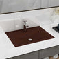 Luxury Wash Basin Tap Hole Dark Brown Ceramic 60x46 cm
