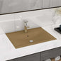 Luxury Wash Basin Tap Hole Dark Brown Ceramic 60x46 cm