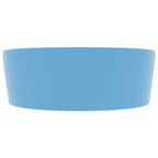 Lavabo lujo con rebosadero cerámica azul claro mate 36x13 cm