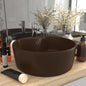 Luxury basin with overflow light blue matte ceramic 36x13 cm