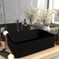 Luxury Wash Basin Tap Hole Dark Brown Ceramic 60x46 cm