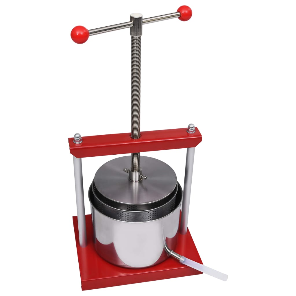 Prensa de vino y fruta acero inoxidable 6 L