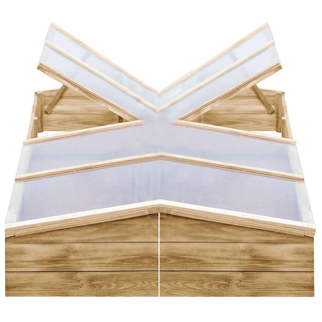 Impregnated pine wood greenhouse 2 pcs 100x50x35 cm