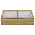 Invernadero de madera de pino impregnada 2 uds 100x50x35 cm