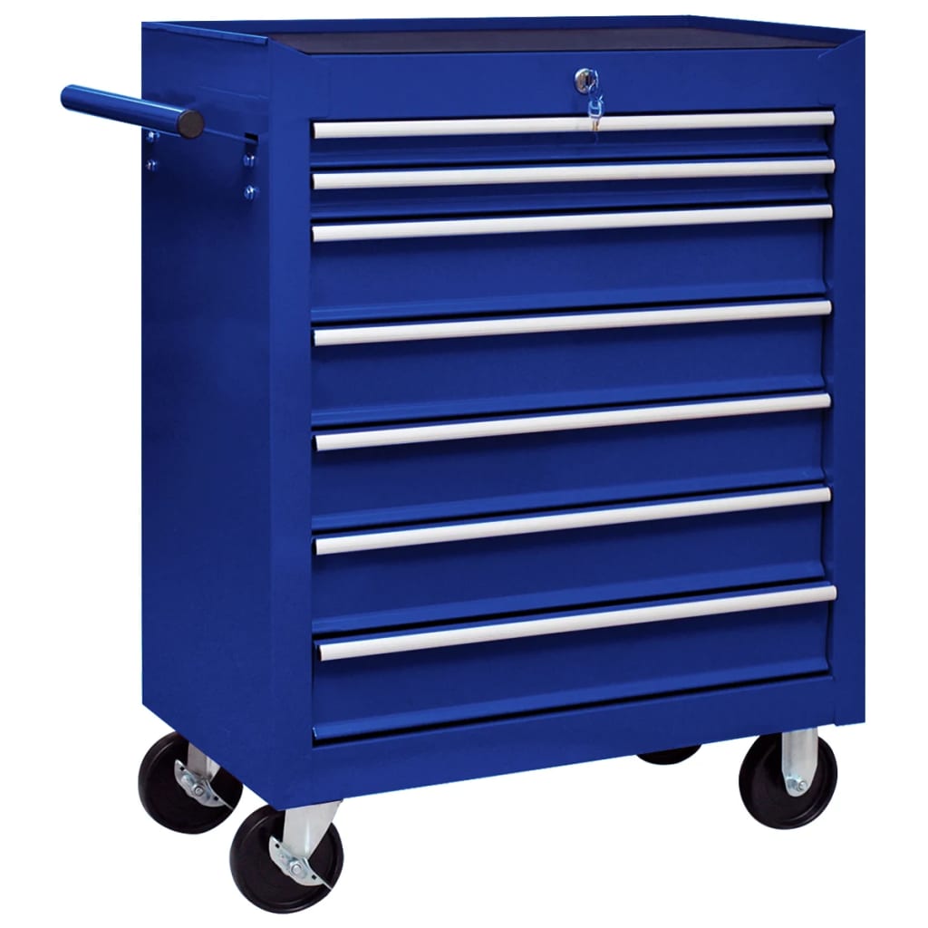 Carrito caja de herramientas 5 cajones negro