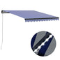 Toldo retráctil manual con LED antracita y blanco 300x250 cm