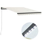 Toldo retráctil manual con LED antracita y blanco 300x250 cm