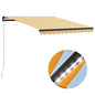 Toldo manual retrátil com LED amarelo e branco 300x250 cm