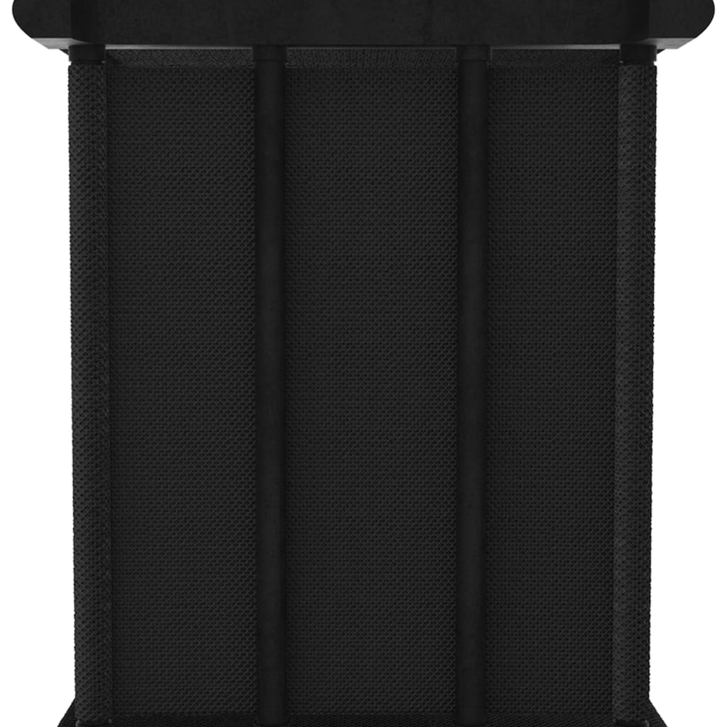 Estantería de 5 cubos con cajas de tela negro 103x30x72,5 cm