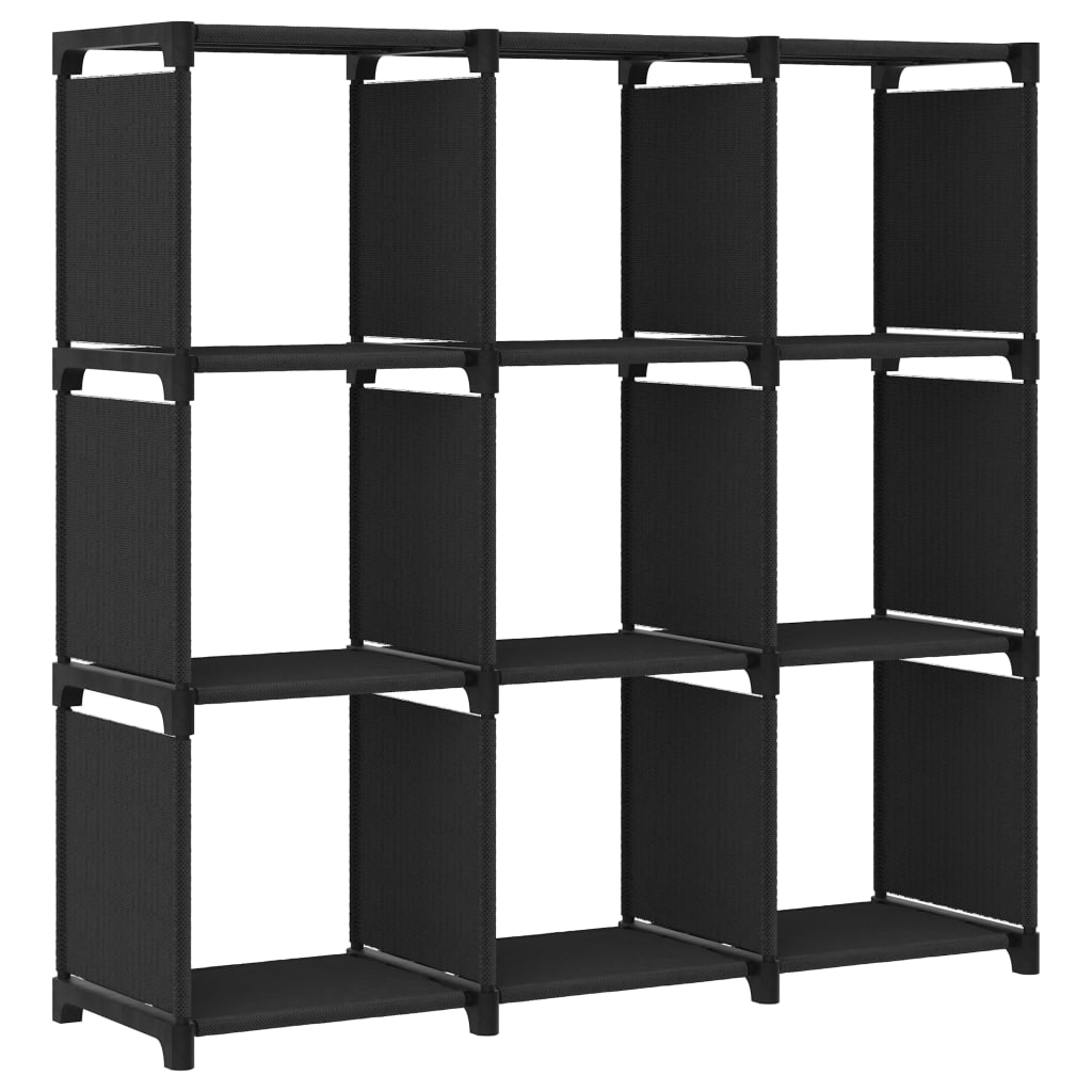 15-cube gray fabric shelving unit 103x30x175.5 cm
