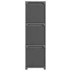 Estantería de 9 cubos con cajas de tela gris 103x30x107,5 cm