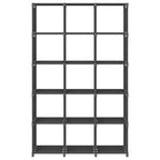 Estantería de 15 cubos de tela gris 103x30x175,5 cm