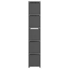 Estantería de 15 cubos de tela gris 103x30x175,5 cm