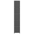 Estantería de 15 cubos con cajas de tela gris 103x30x175,5 cm