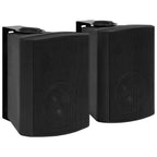 Altavoces estéreo de pared 2 uds negro interior exterior 100 W