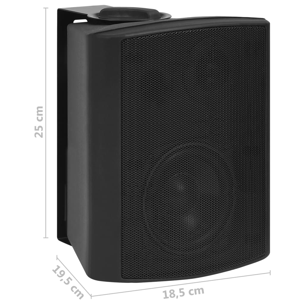 Altavoces estéreo de pared 2 uds negro interior exterior 100 W