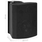 Altavoces estéreo de pared 2 uds negro interior exterior 100 W