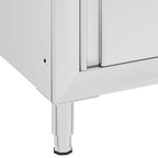 Armario de cocina comercial con escurridor de acero inoxidable