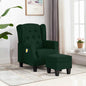 Massage armchair with light gray fabric footrest