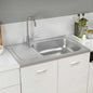 Lava-louça de cozinha com escorredor aço inox 1000x600x155 mm