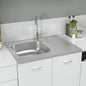 Lava-louça de cozinha com escorredor aço inox 1000x600x155 mm