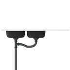 Fregadero de cocina doble seno acero inoxidable 1200x500x155 mm
