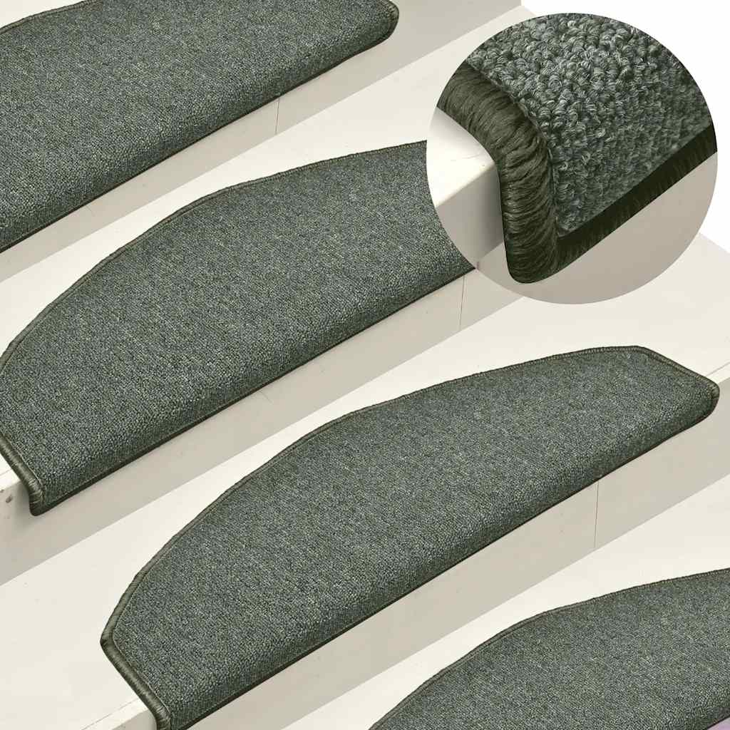 Alfombras de peldaños de escalera 15 uds gris claro 56x17x3 cm