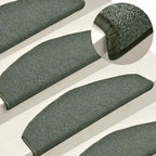 Alfombras de peldaños de escalera 15 uds gris claro 56x17x3 cm