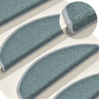Alfombras de peldaños de escalera 15 uds gris claro 56x17x3 cm