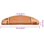Alfombrilla autoadhesiva de escalera 15 uds beige 65x21x4 cm