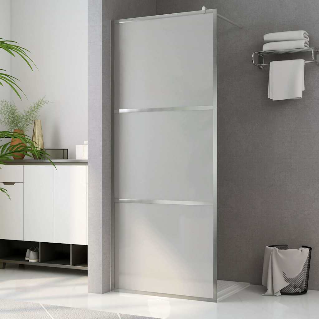 Mampara de ducha accesible vidrio ESG esmerilado 100x195 cm