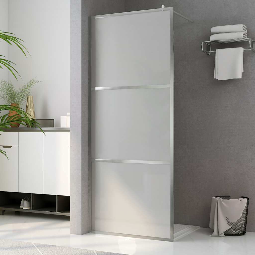 Mampara de ducha accesible vidrio ESG esmerilado 100x195 cm