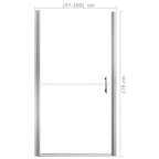 Puerta de ducha de vidrio templado 100x178 cm