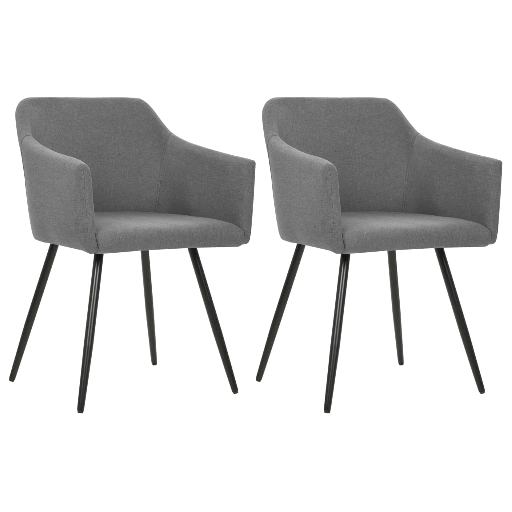 323094 Dining Chairs 2 pcs Dark Grey Fabric
