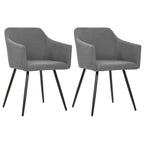 323094 Dining Chairs 2 pcs Dark Grey Fabric